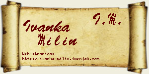 Ivanka Milin vizit kartica